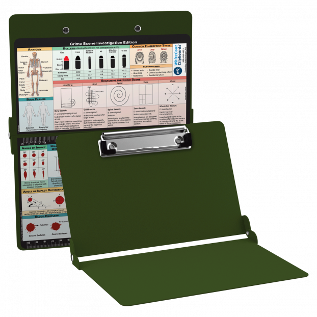 WhiteCoat Clipboard® - Army Green Crime Scene Investigation Edition WhiteCoat Clipboard® - Army Green Crime Scene Investigation Edition